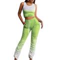 Superstarer Factory 2 Piece Outfits Custom Stacked Jogger Pants for Woman